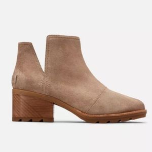 Women's Sorel Cate Cut Out Bootie Waterproof Ankle Boot Ash Brown